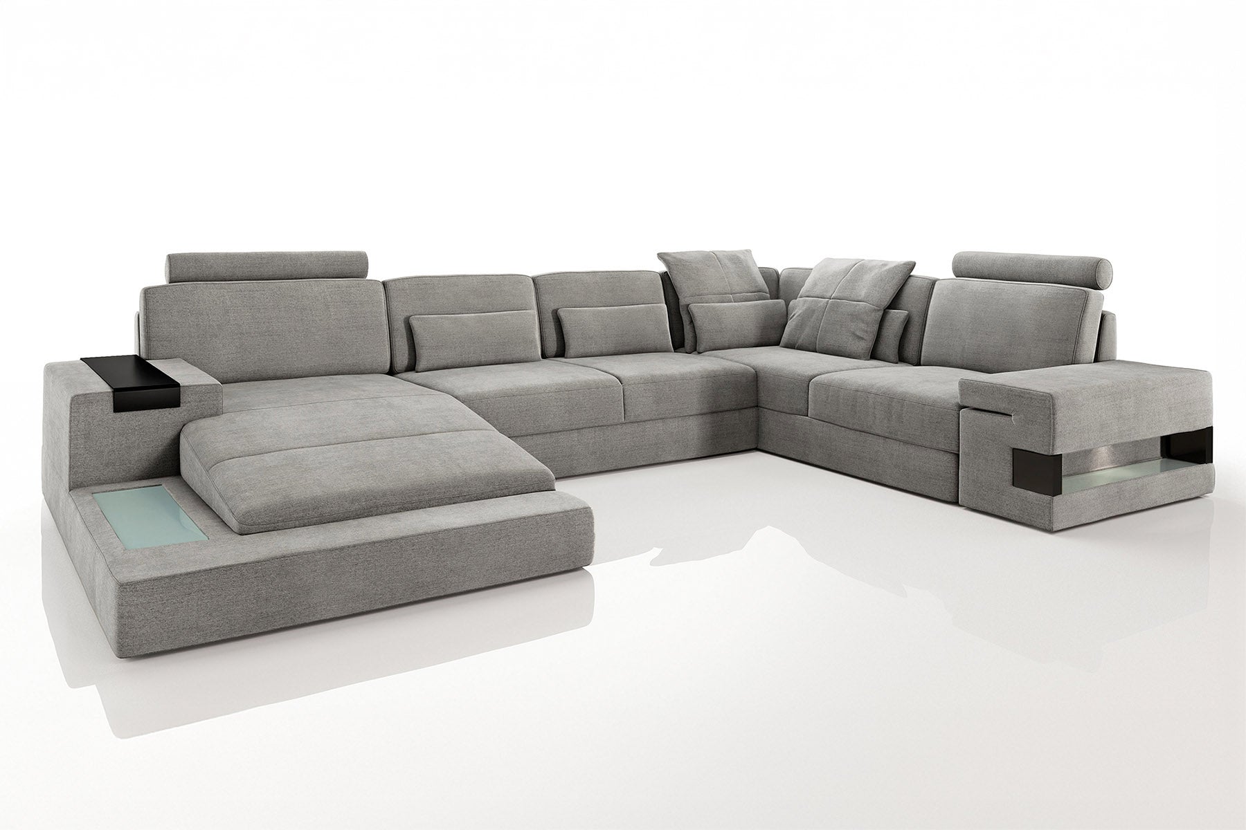 Bruno [S] Stoff Wohnlandschaft U-Ottomane