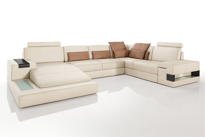Bruno [S] Leder Wohnlandschaft U-Ottomane