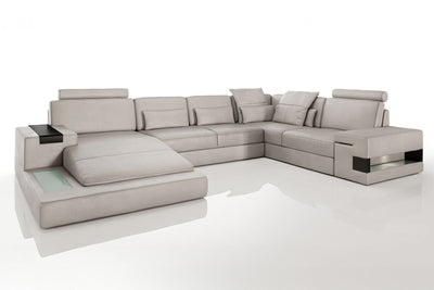 Bruno [S] Leder Wohnlandschaft U-Ottomane
