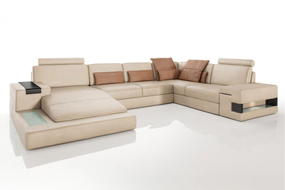 Bruno [S] Leder Wohnlandschaft U-Ottomane