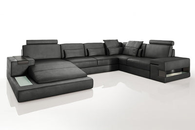 Bruno [S] Leder Wohnlandschaft U-Ottomane