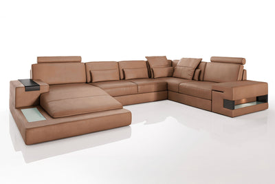Bruno [S] Leder Wohnlandschaft U-Ottomane