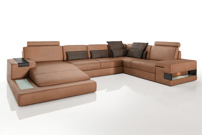 Bruno [S] Leder Wohnlandschaft U-Ottomane