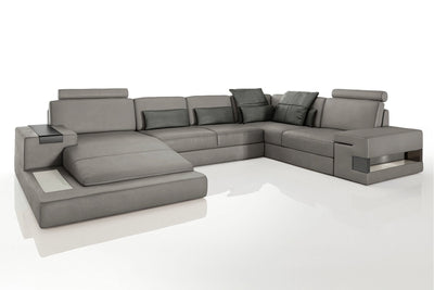 Bruno [S] Leder Wohnlandschaft U-Ottomane