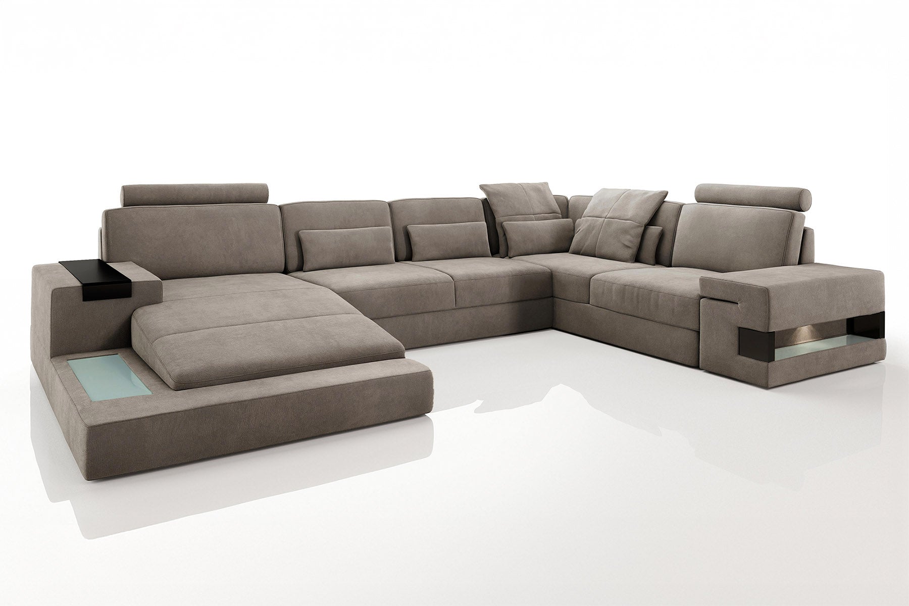 Bruno [S] Stoff Wohnlandschaft U-Ottomane