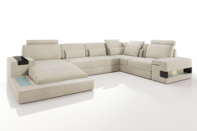 Bruno [S] Stoff Wohnlandschaft U-Ottomane