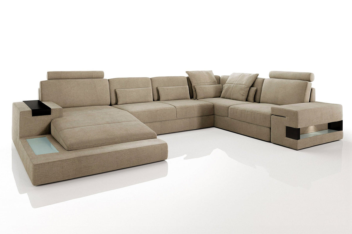 Bruno [S] Stoff Wohnlandschaft U-Ottomane