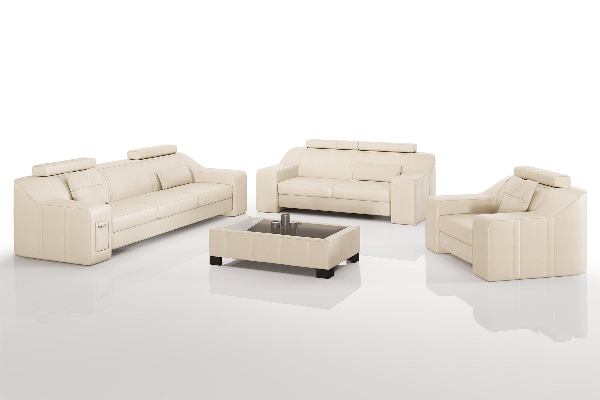 Magnus [S] Leder Sofagarnitur