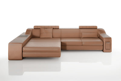 Magnus IV [S] Ledersofa mit Ottomane L-Form