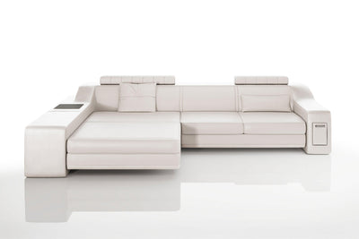 Magnus IV [S] Ledersofa mit Ottomane L-Form