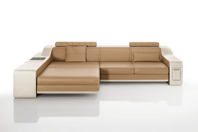 Magnus IV [S] Ledersofa mit Ottomane L-Form