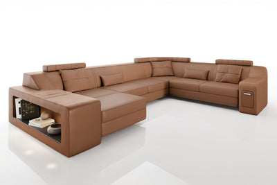 Magnus [S] Leder Wohnlandschaft U-Ottomane