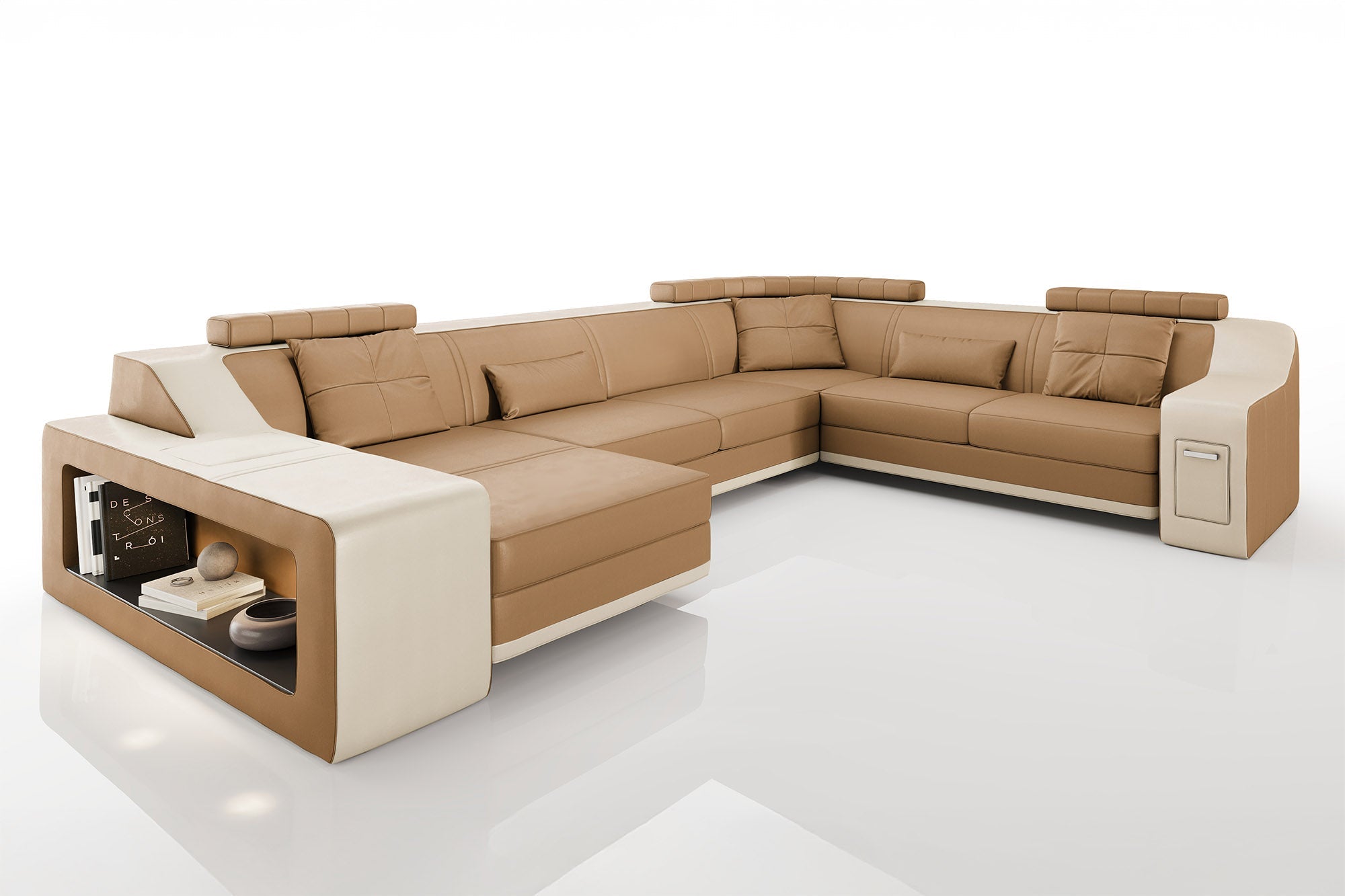 Magnus [S] Leder Wohnlandschaft U-Ottomane