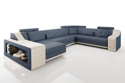 Magnus [S] Leder Wohnlandschaft U-Ottomane
