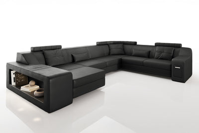 Magnus [S] Leder Wohnlandschaft U-Ottomane