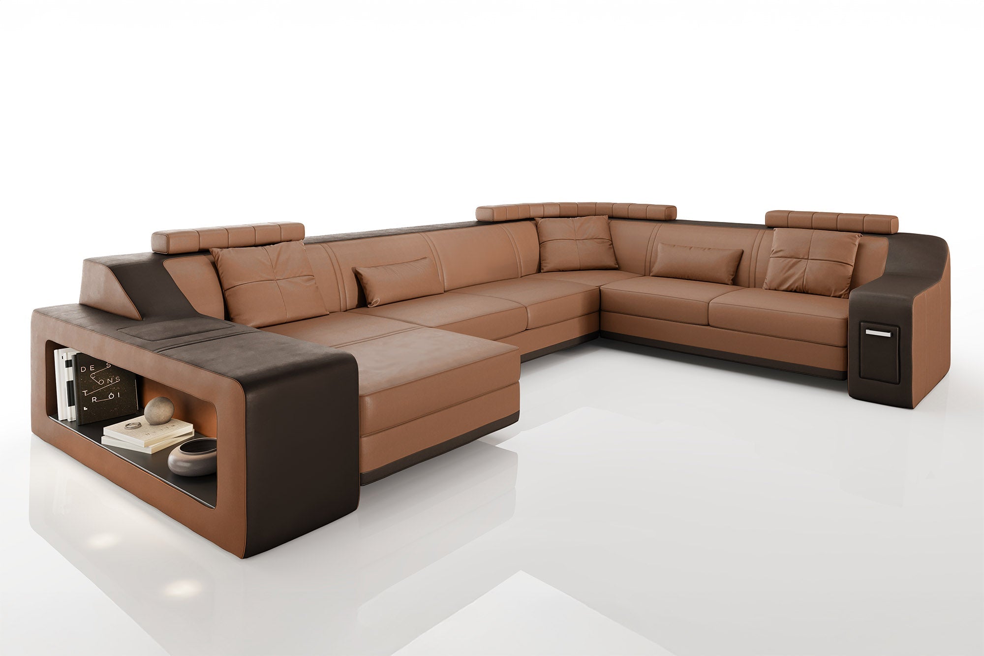 Magnus [S] Leder Wohnlandschaft U-Ottomane