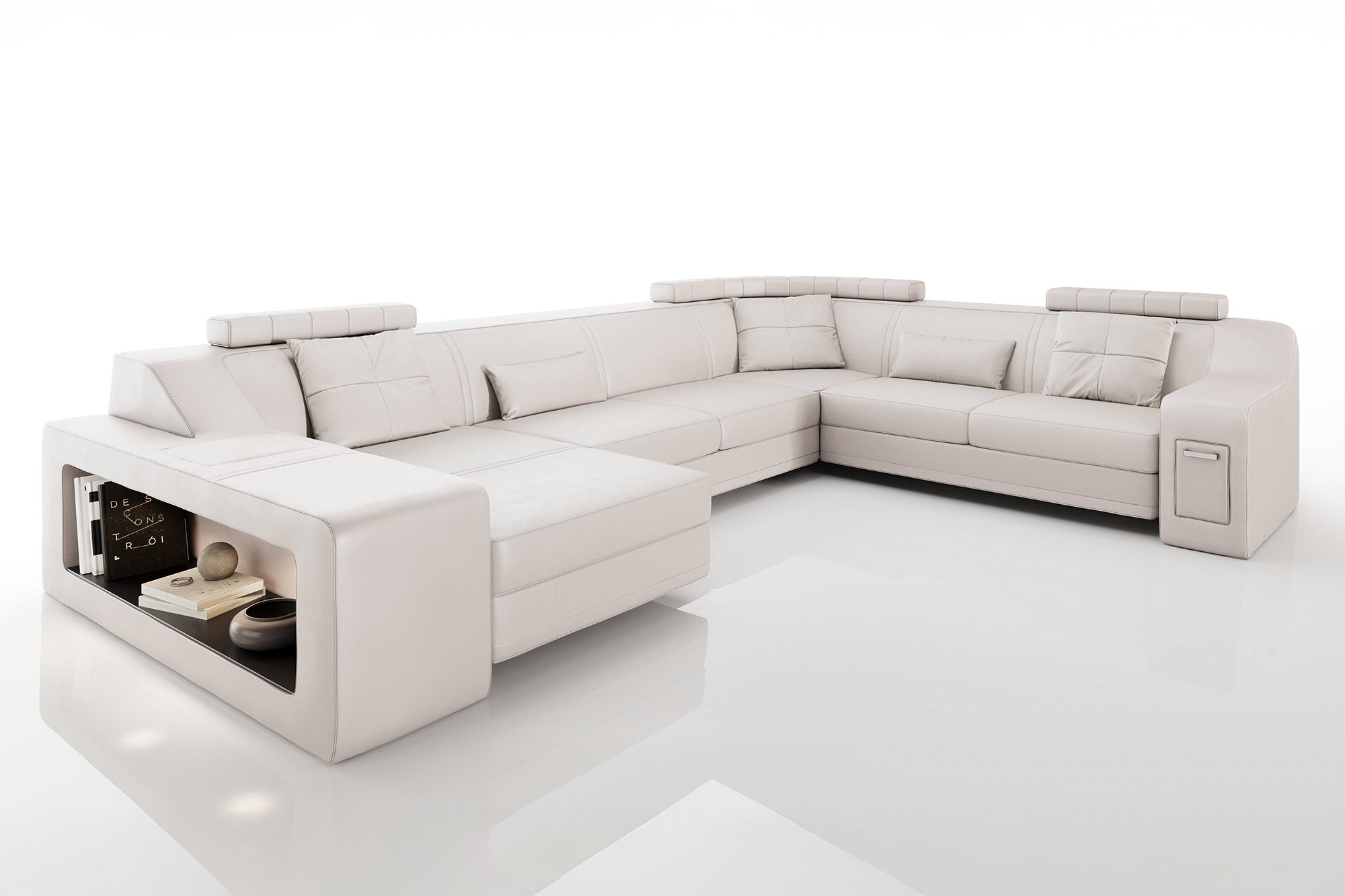 Magnus [S] Leder Wohnlandschaft U-Ottomane