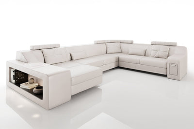 Magnus [S] Leder Wohnlandschaft U-Ottomane
