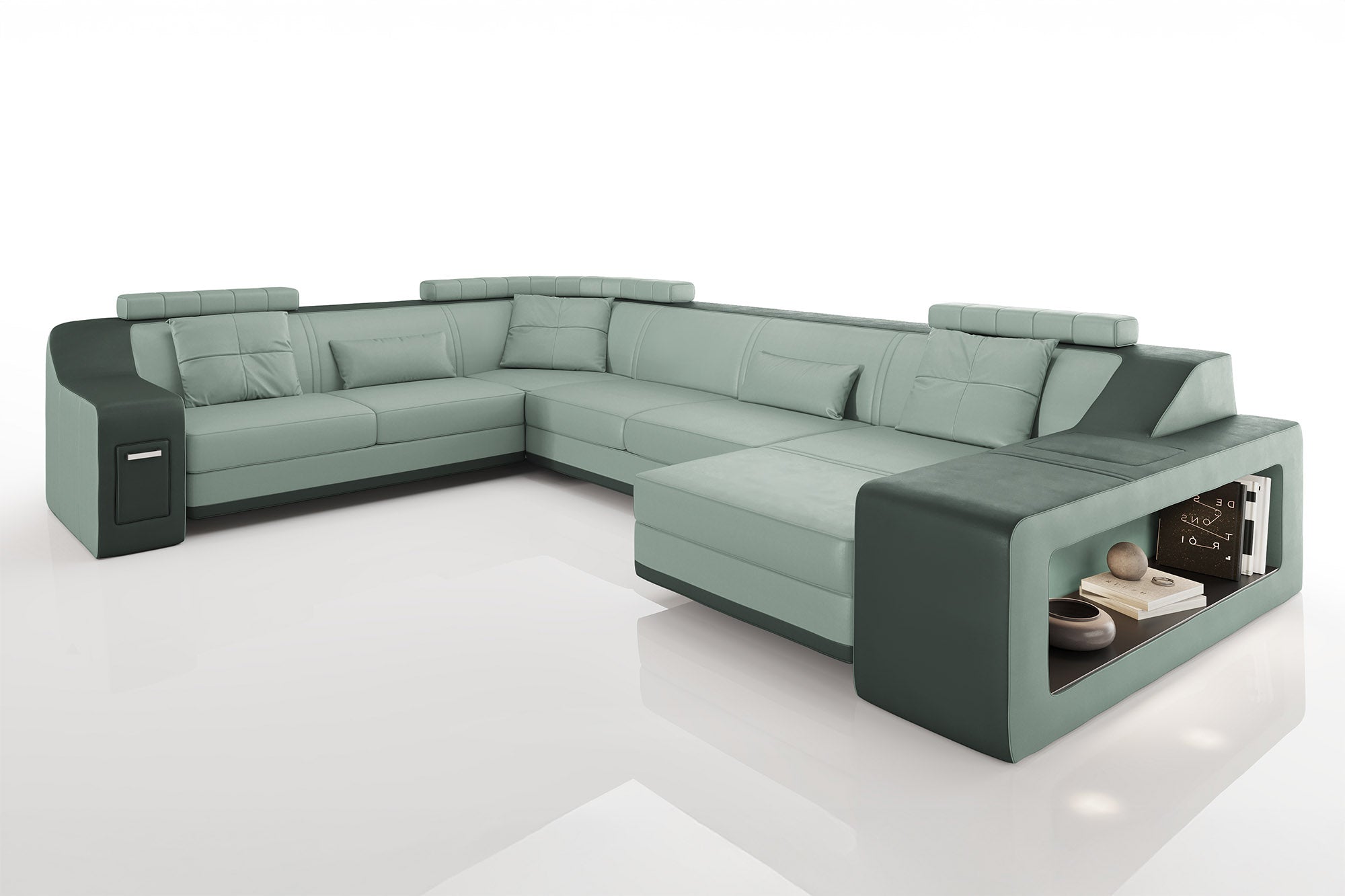 Magnus [S] Leder Wohnlandschaft U-Ottomane