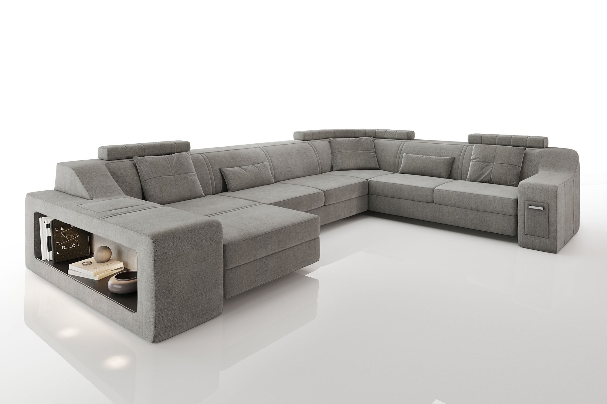 Magnus [S] Stoff Wohnlandschaft U-Ottomane