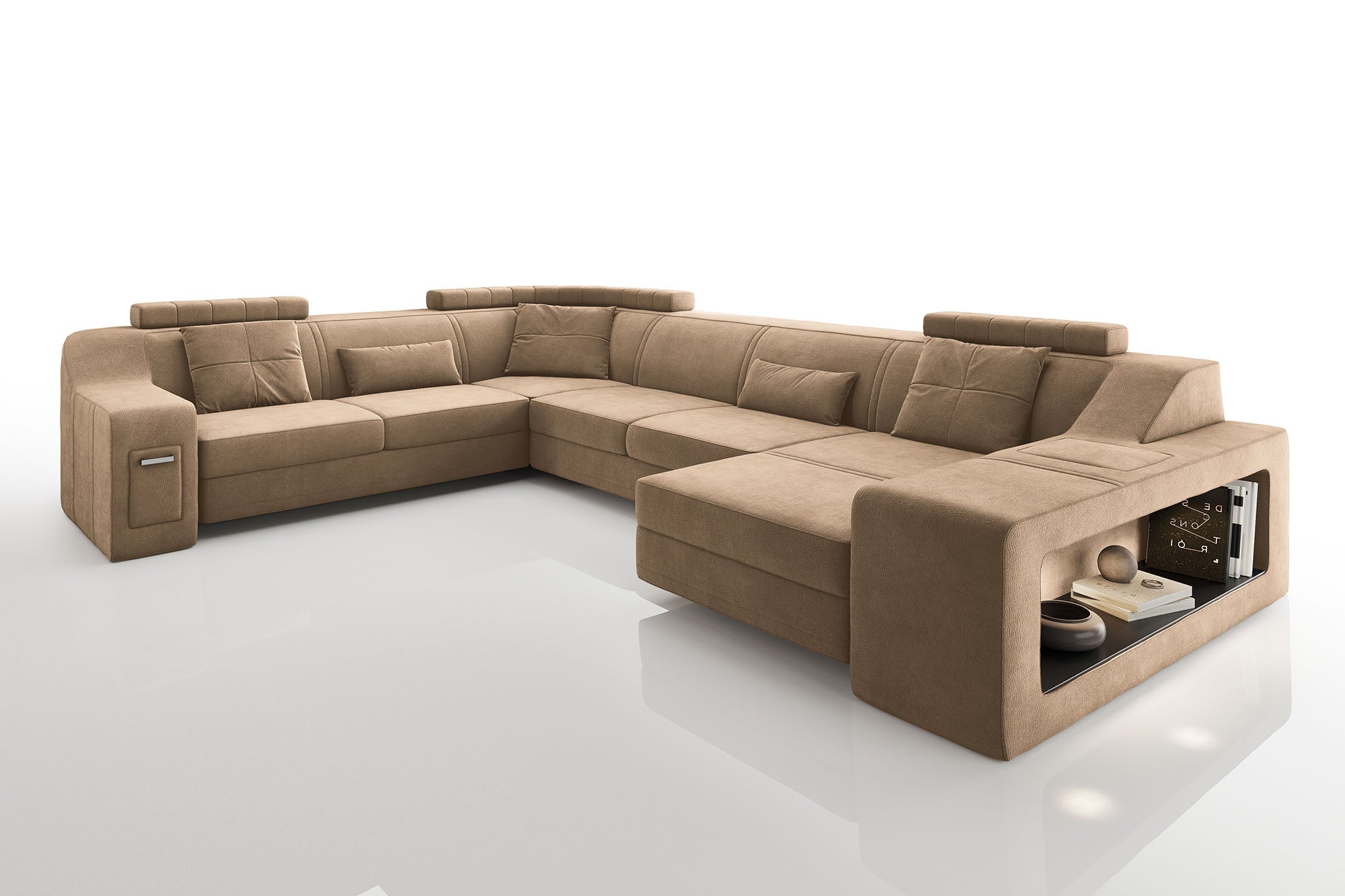 Magnus [S] Stoff Wohnlandschaft U-Ottomane