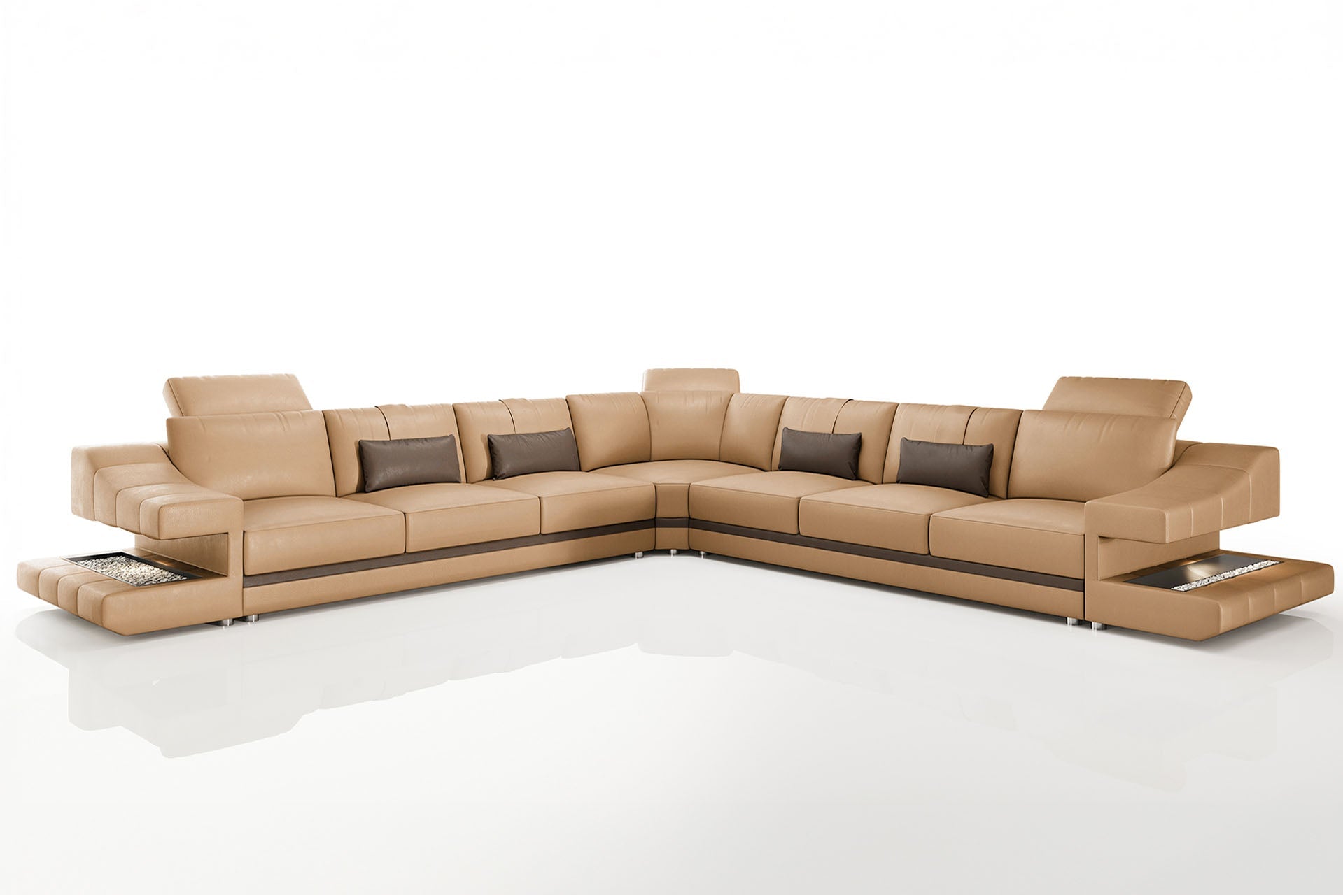 Clara LG [S] Große Leder Wohnlandschaft L-Form