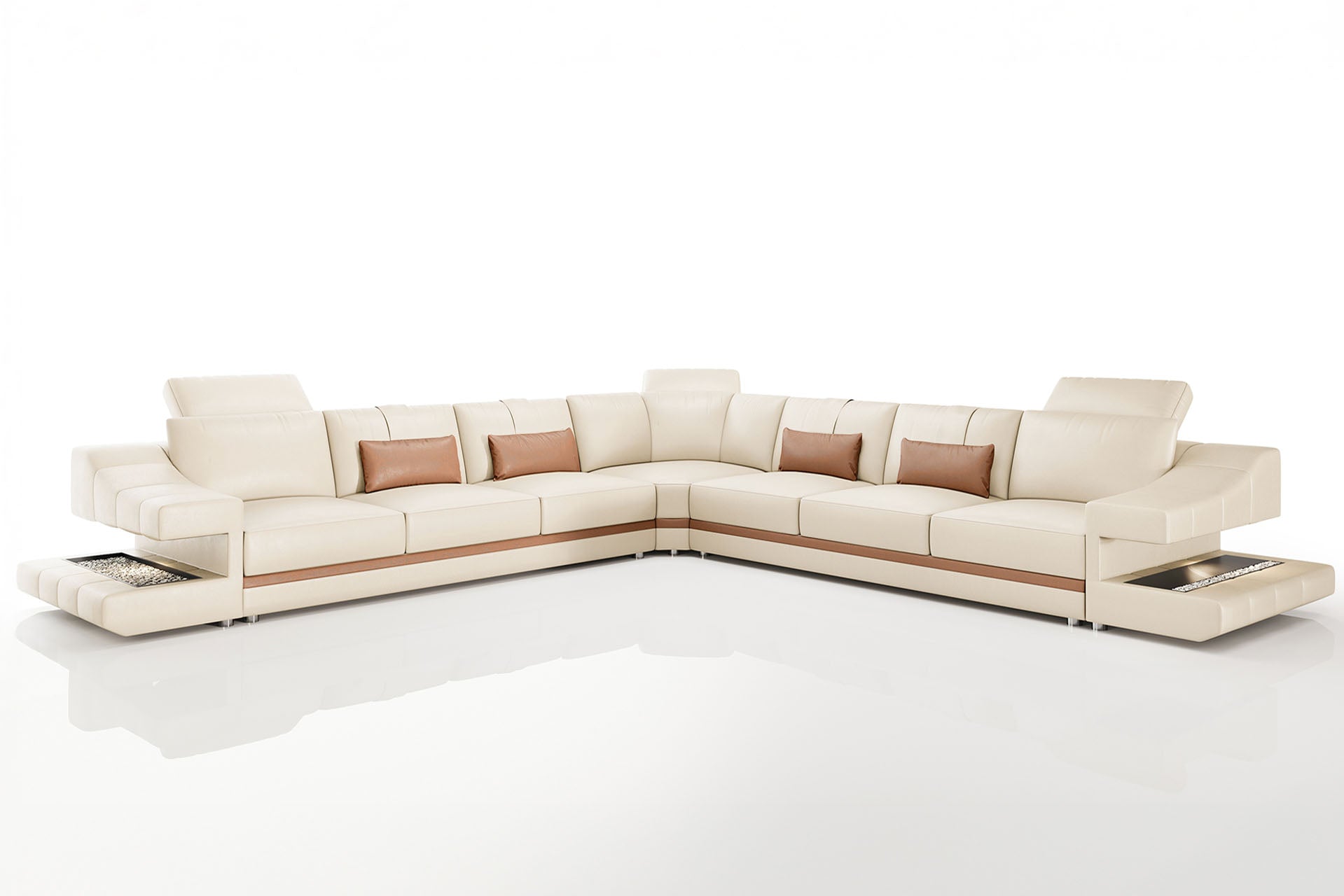 Clara LG [S] Große Leder Wohnlandschaft L-Form