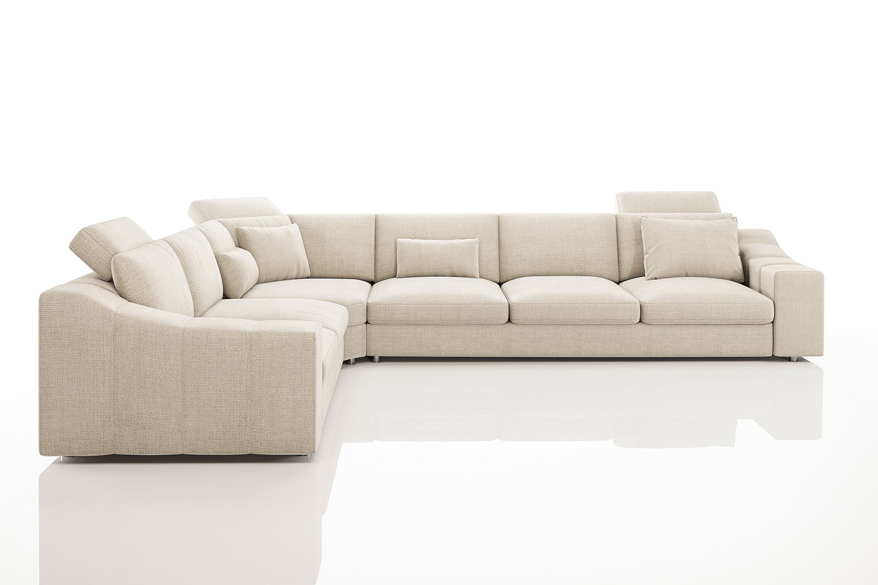 Clara [P] Stoff Wohnlandschaft L-Form