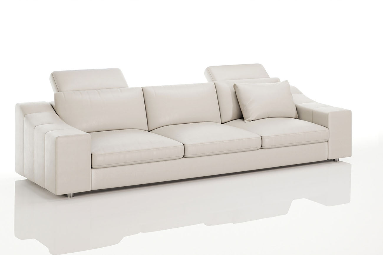 Clara [P] Ledersofa 3-Sitzer
