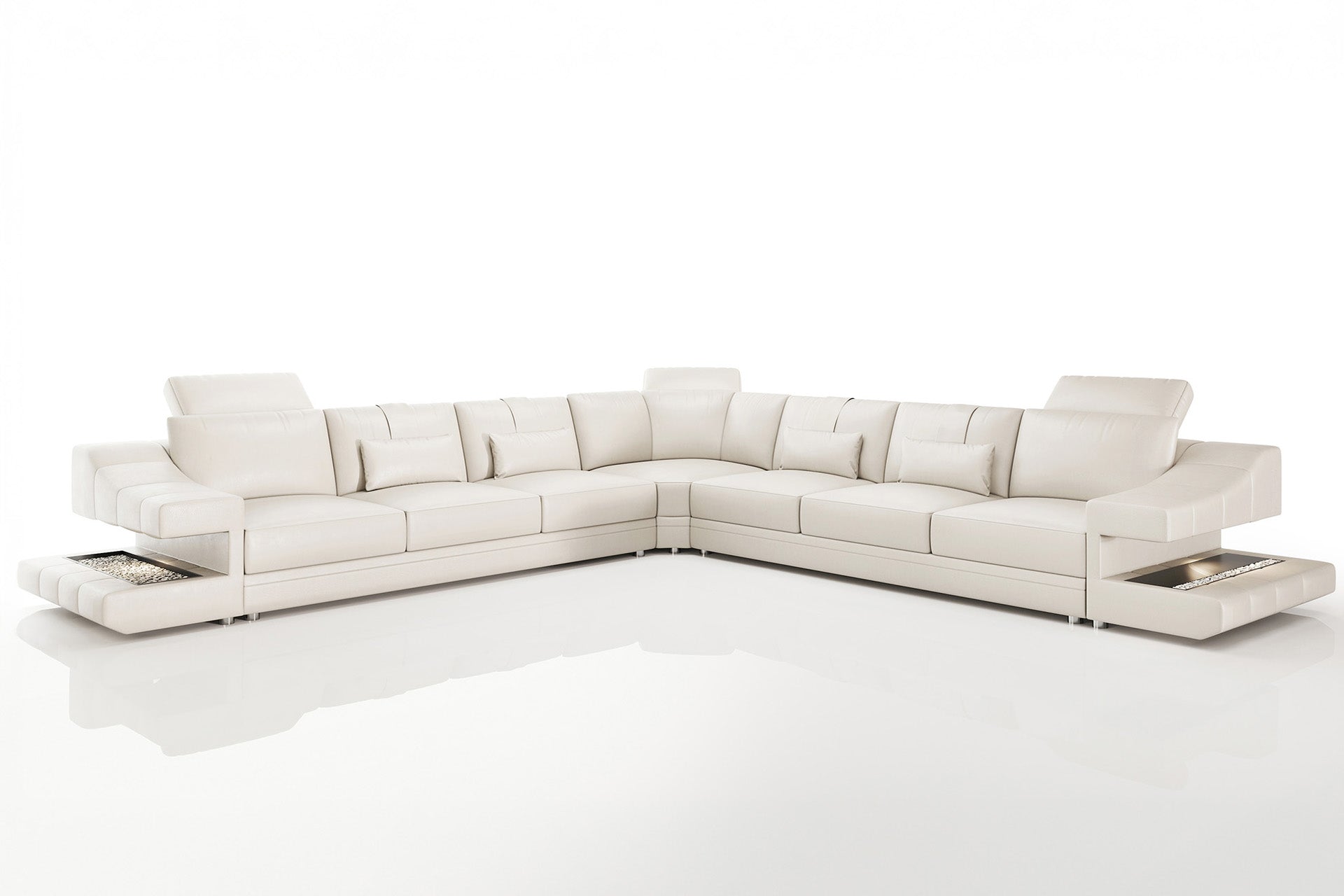 Clara LG [S] Große Leder Wohnlandschaft L-Form