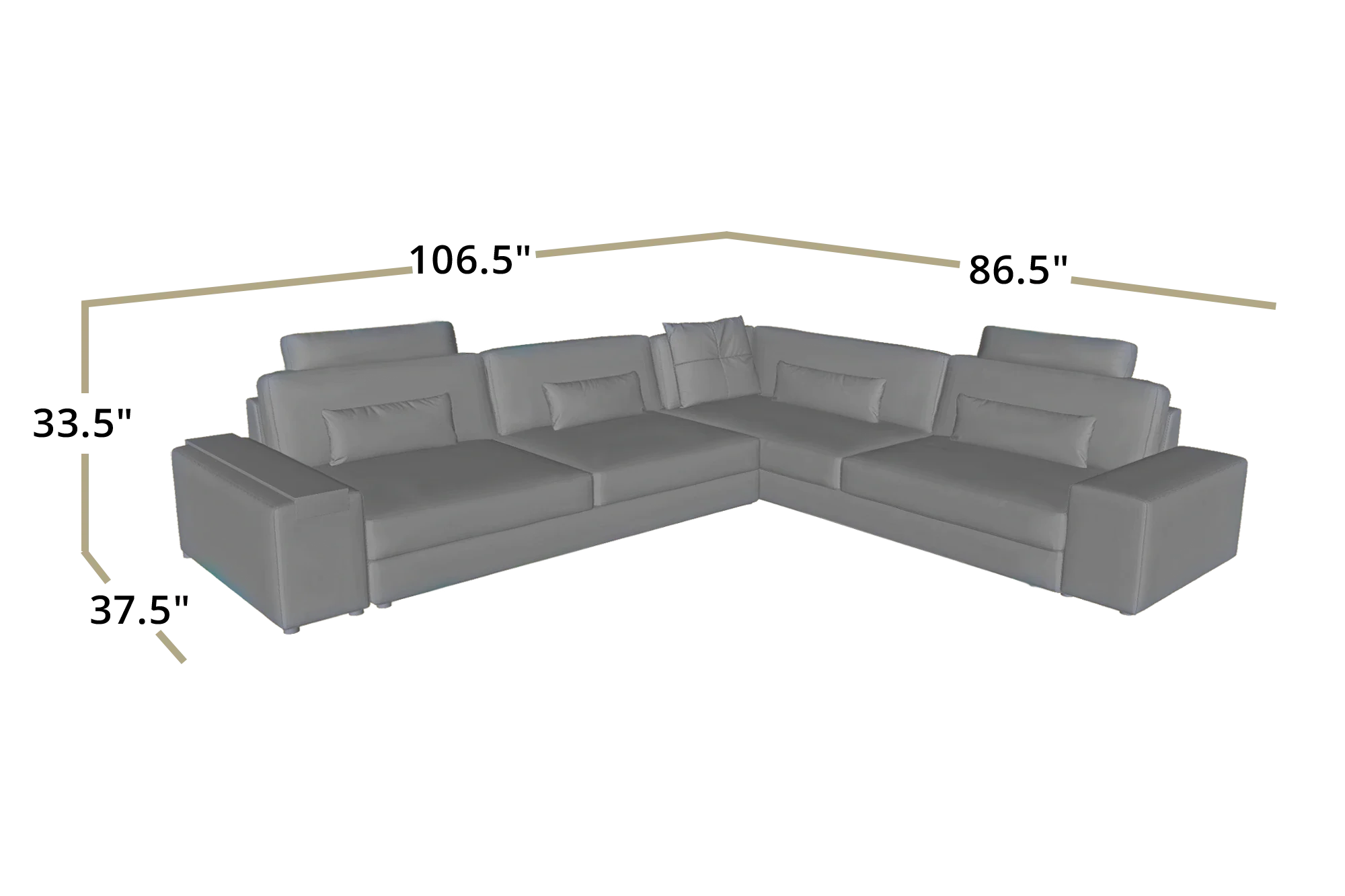 Bruno II [P] Stoff Wohnlandschaft L-Form