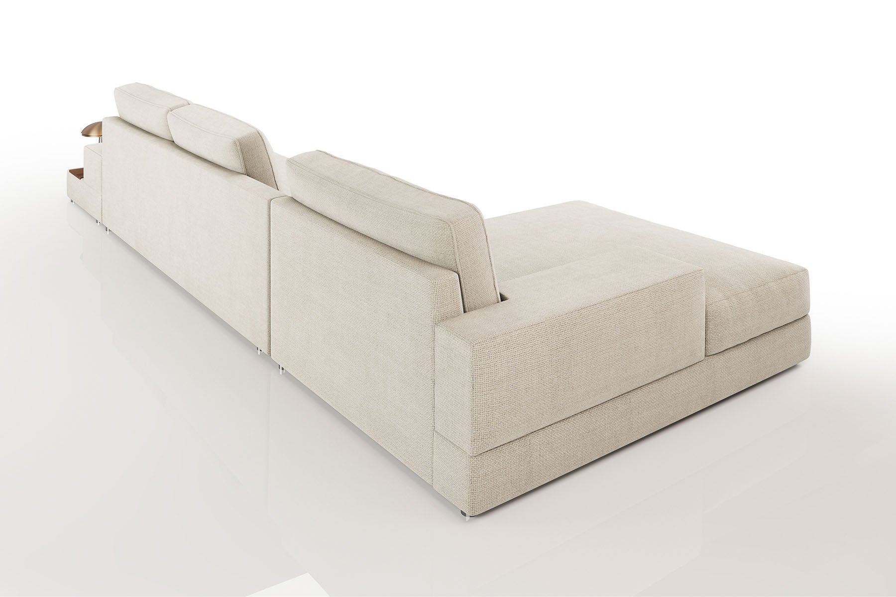 Luca [P] Stoffsofa mit Ottomane