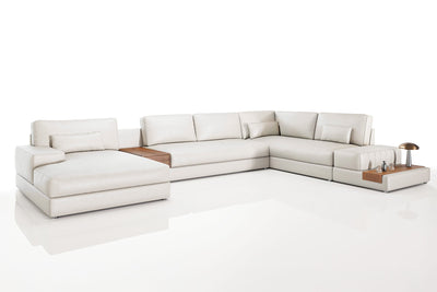 Luca LG [P] Leder Wohnlandschaft U-Ottomane