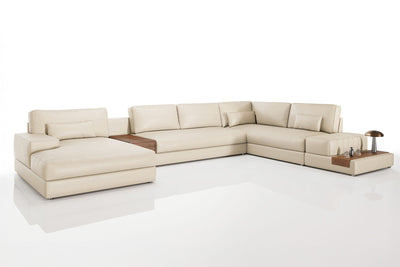 Luca LG [P] Leder Wohnlandschaft U-Ottomane