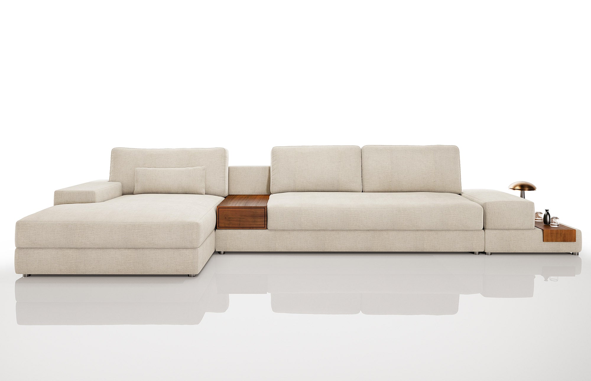 Luca [P] Stoffsofa mit Ottomane