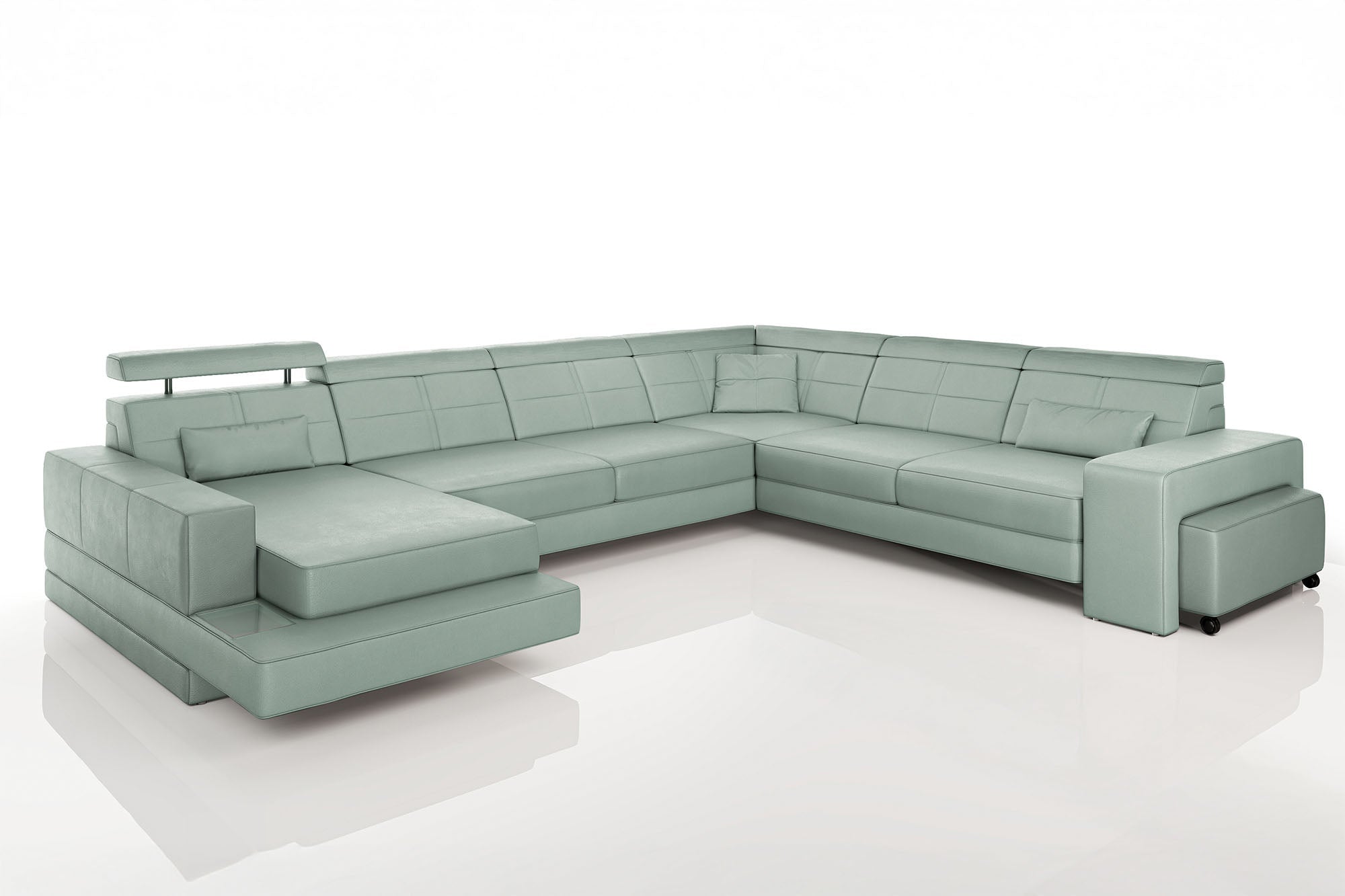 Oskar [S] Leder Wohnlandschaft U-Ottomane