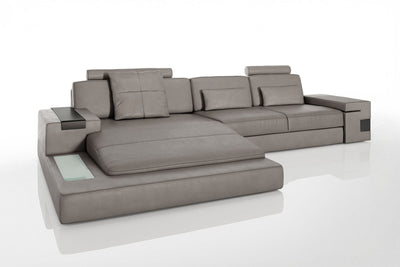 Bruno III [S] Ledersofa mit Ottomane L-Form