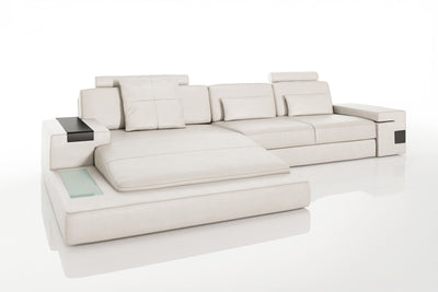 Bruno III [S] Ledersofa mit Ottomane L-Form