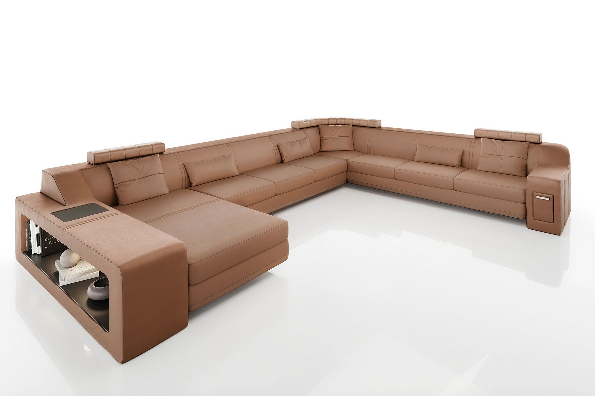 Magnus LG [S] Große Leder Wohnlandschaft U-Ottomane