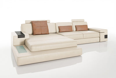 Bruno III [S] Ledersofa mit Ottomane L-Form