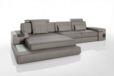 Bruno III [S] Ledersofa mit Ottomane L-Form