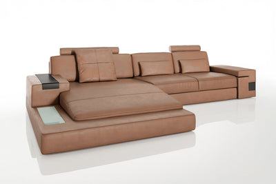 Bruno III [S] Ledersofa mit Ottomane L-Form