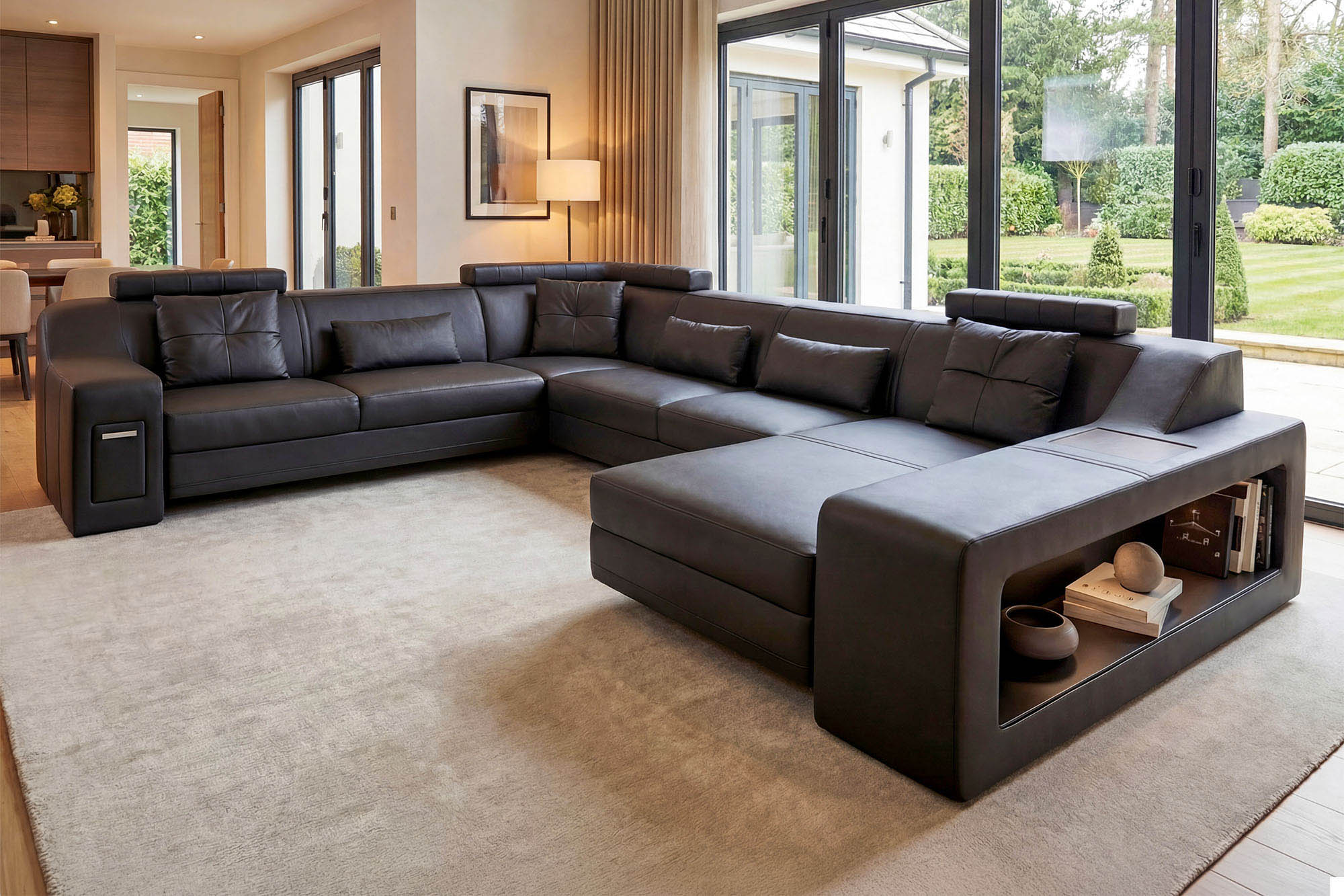 Magnus [S] Leder Wohnlandschaft U-Ottomane