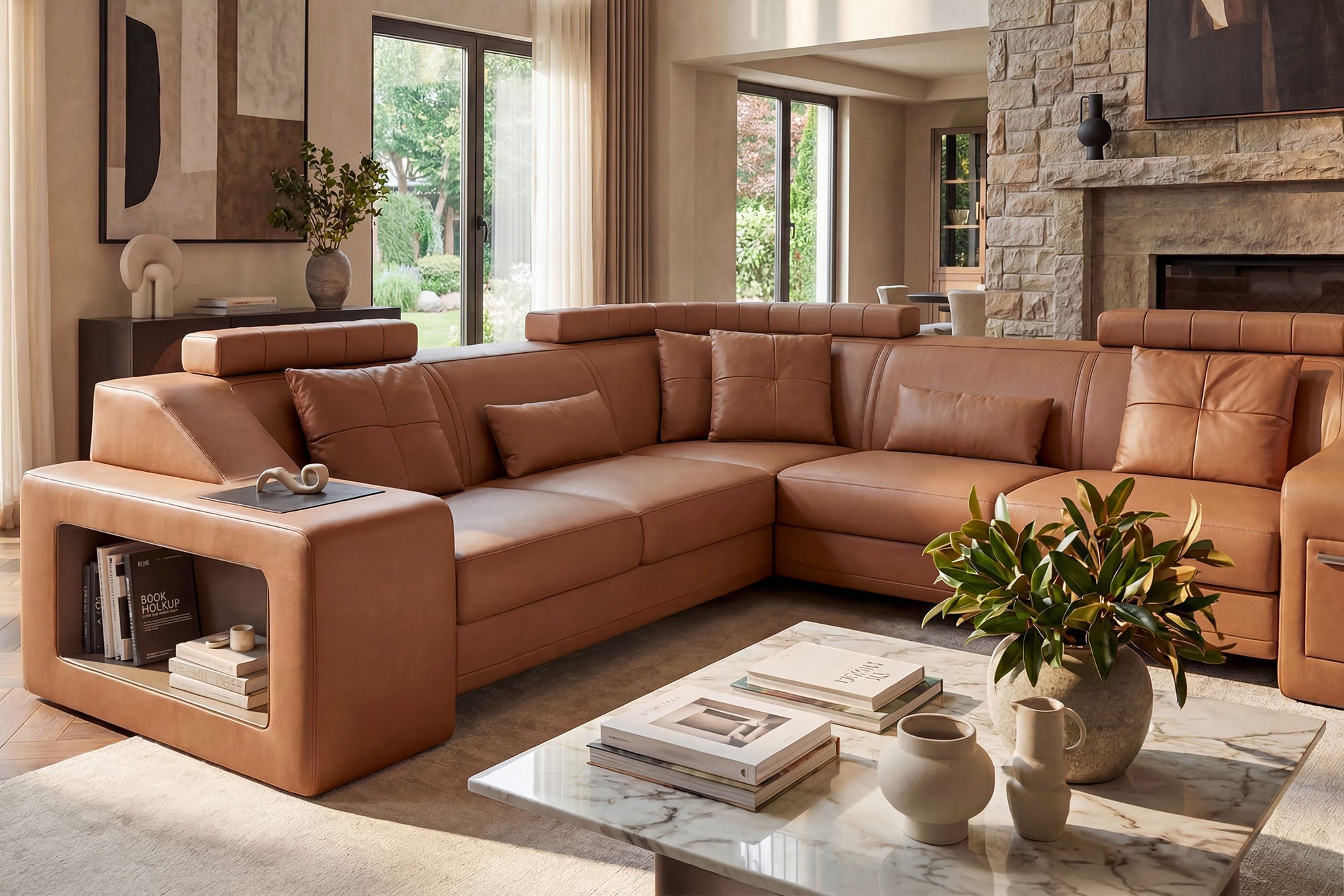 Magnus II [S] Leder Wohnlandschaft L-Form