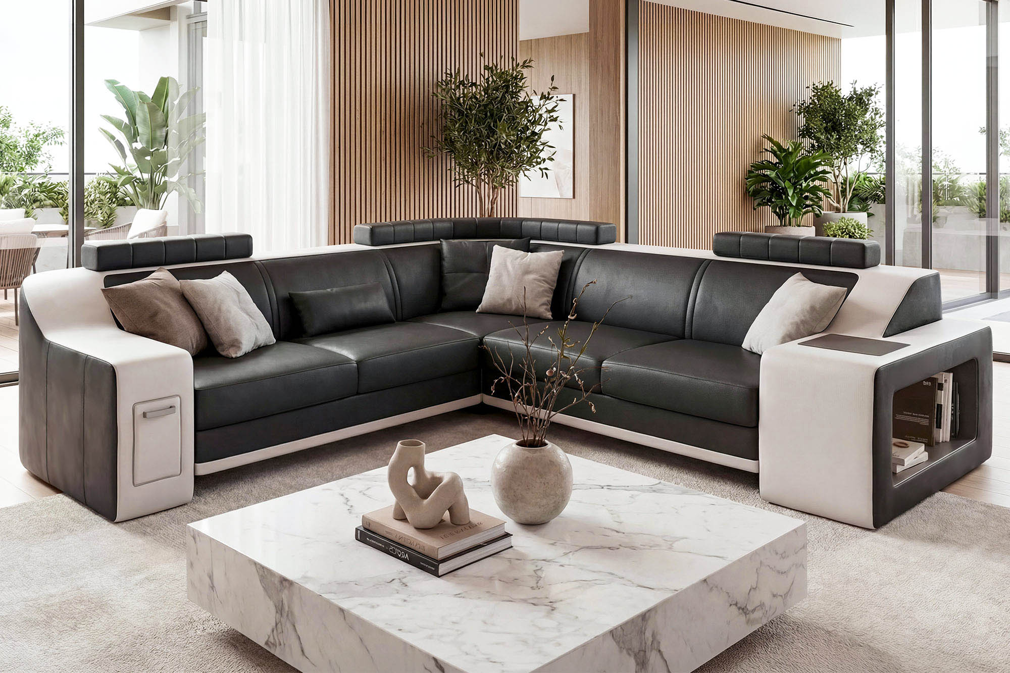 Magnus II [S] Leder Wohnlandschaft L-Form
