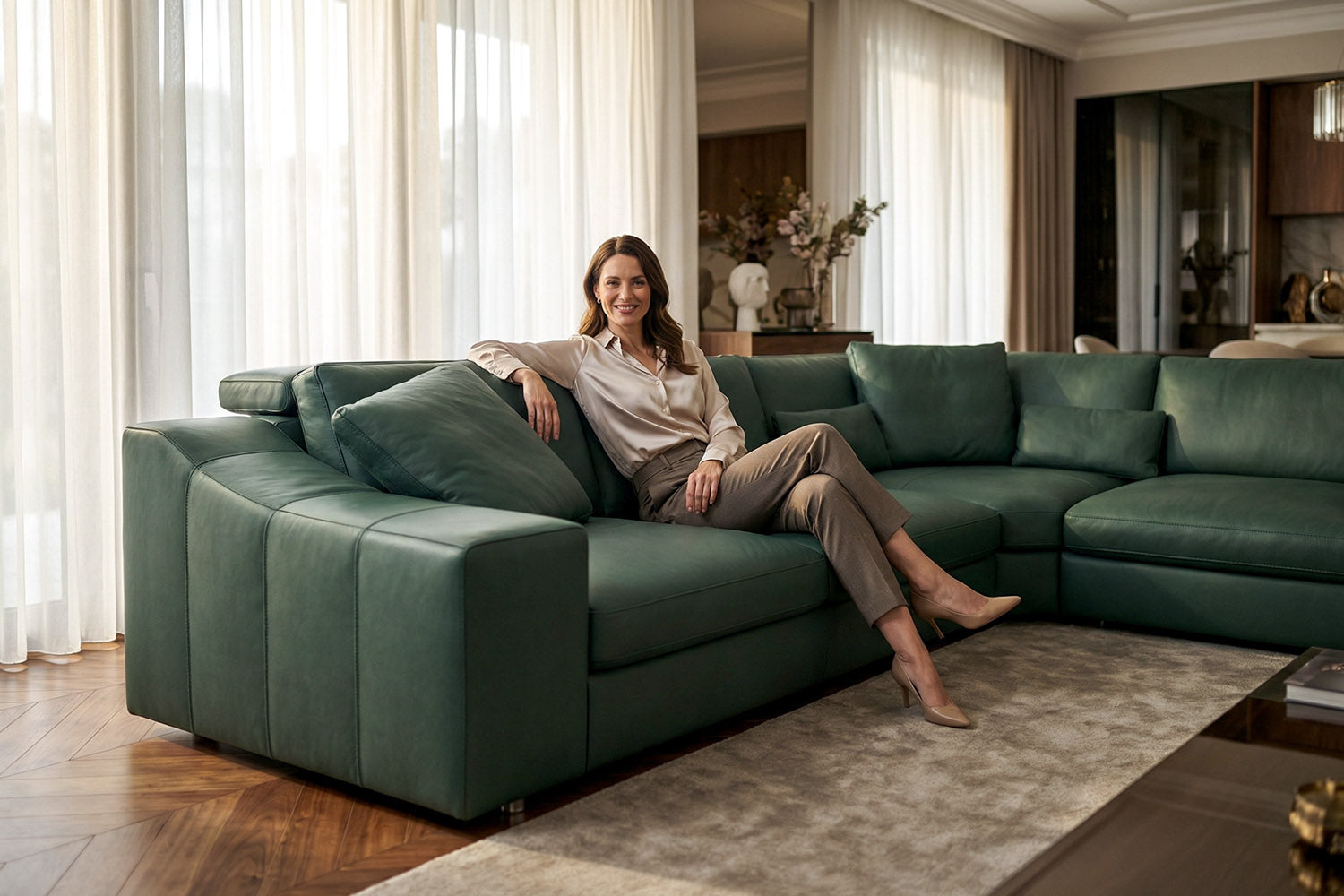 Clara [P] Leder Wohnlandschaft L-Form