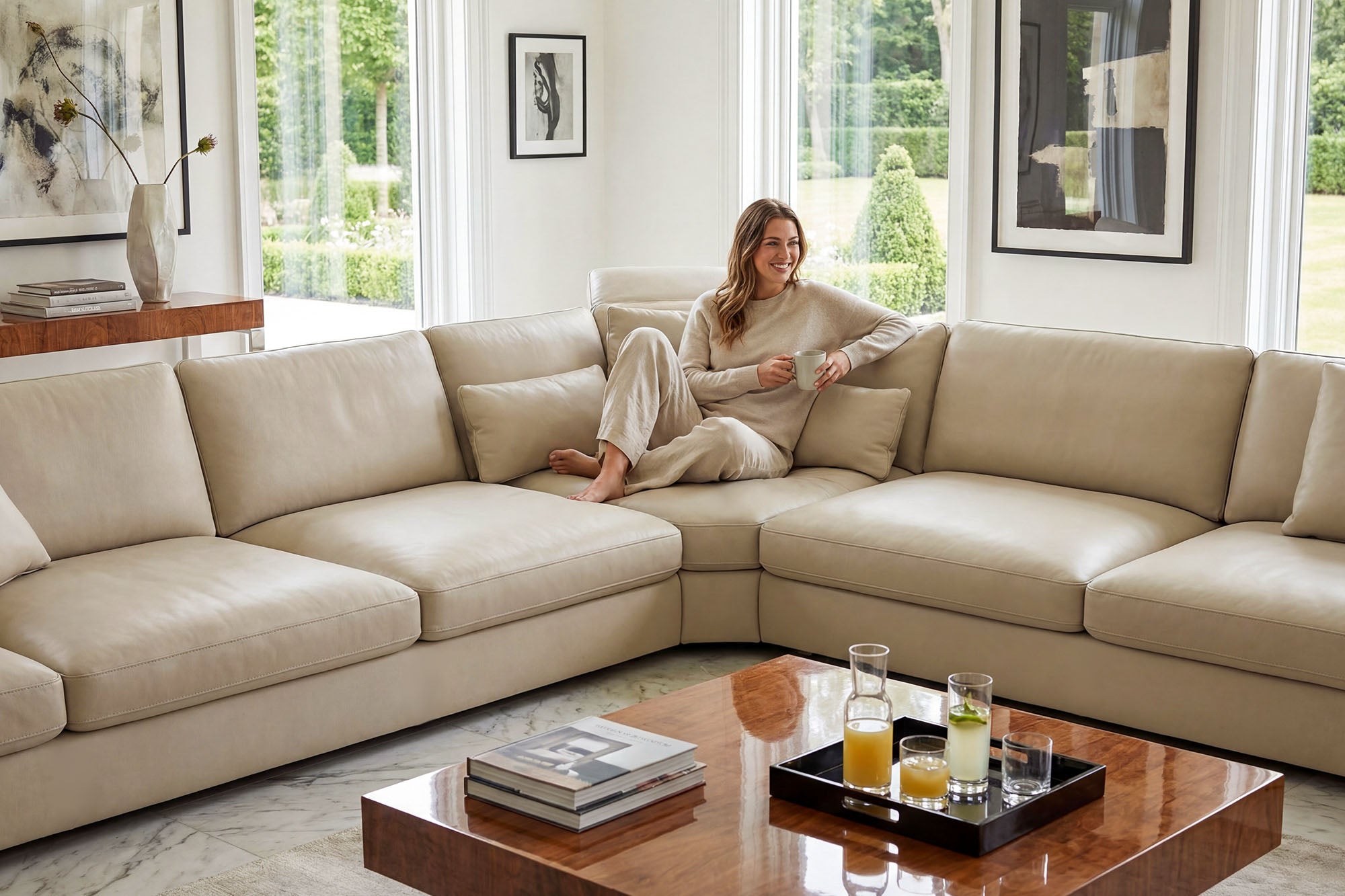 Clara [P] Leder Wohnlandschaft L-Form