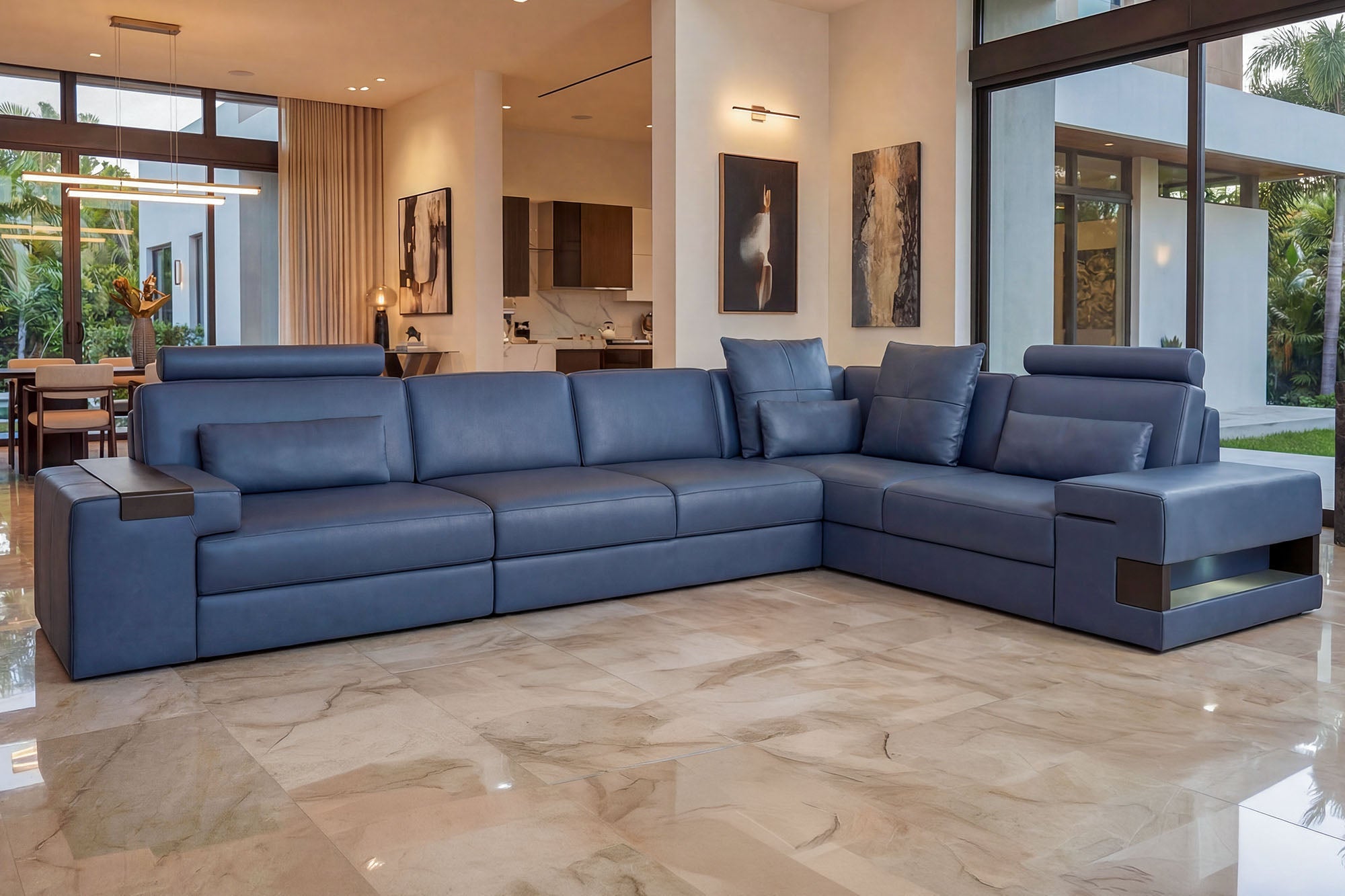 Bruno II [S] Leder Wohnlandschaft L-Form