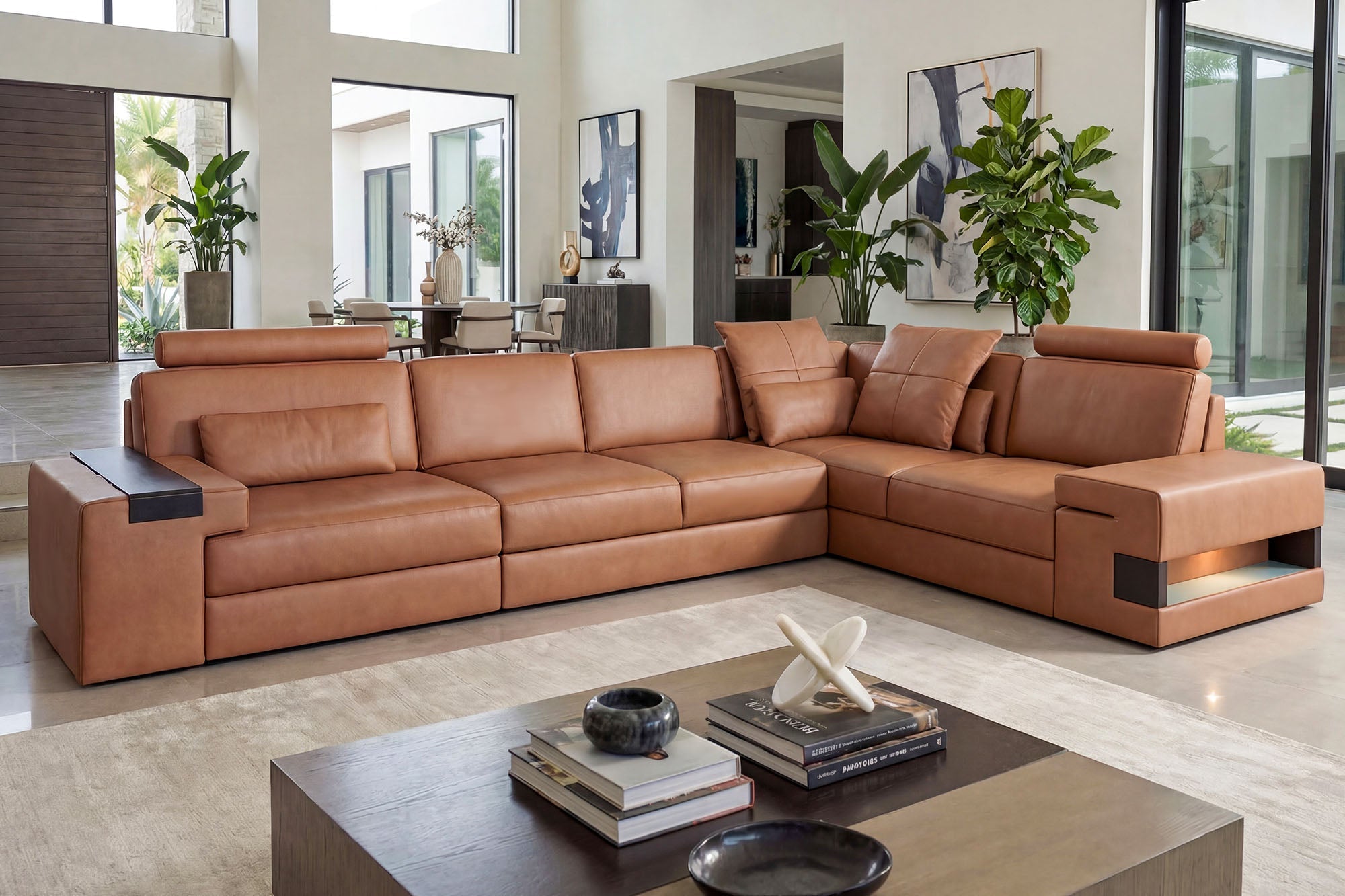 Bruno II [S] Leder Wohnlandschaft L-Form