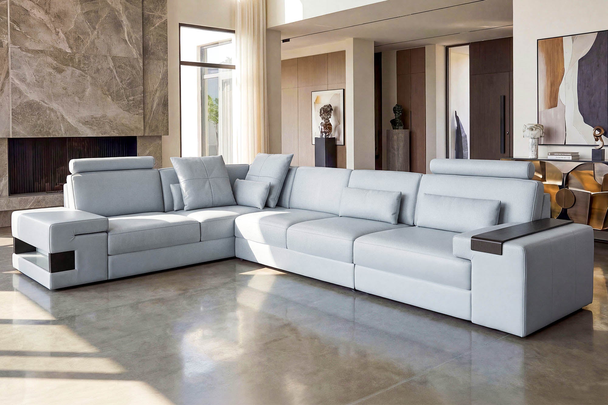 Bruno II [S] Leder Wohnlandschaft L-Form